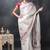 Printed auspicious pots kasavu cotton silk star white saree