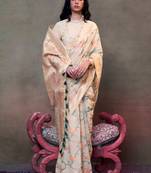 Woven design zari silk blend banarasi saree