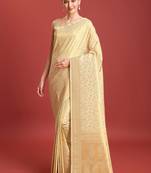 Woven design zari silk blend kanjeevaram saree