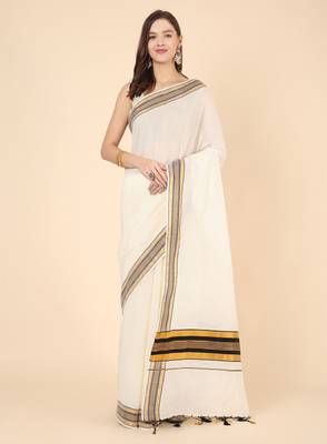 Pure cotton kasavu saree 1