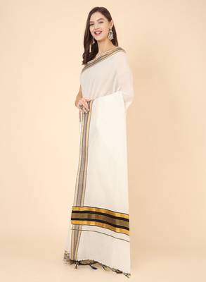 Pure cotton kasavu saree 2