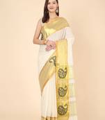 Zari pure cotton kasavu saree