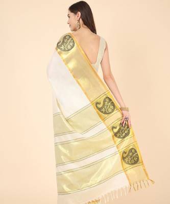 Zari pure cotton kasavu saree 3
