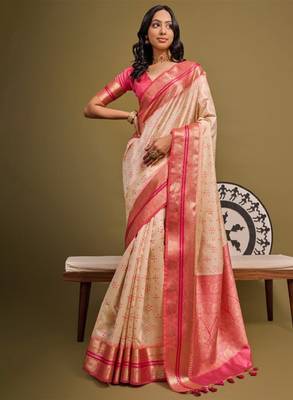 Floral zari banarasi saree 1