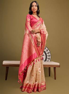 Floral zari banarasi saree 2