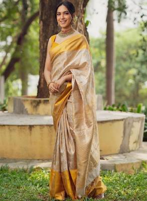 Woven design zari kanjeevaram saree 1