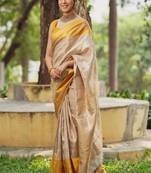 Woven design zari kanjeevaram saree
