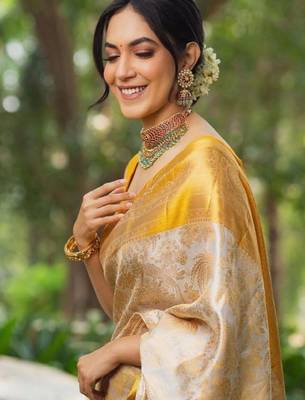 Woven design zari kanjeevaram saree 2