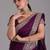 Wine royal kasturi silk saree with zari, dori, foil & 4mm sequins work