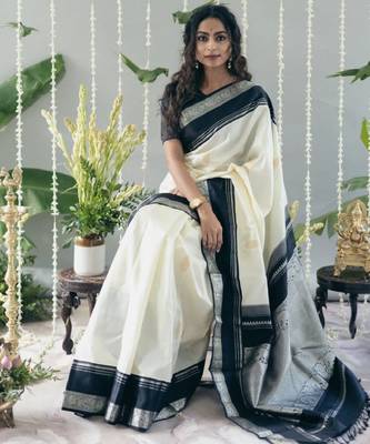 Woven design zari kanjeevaram saree 4