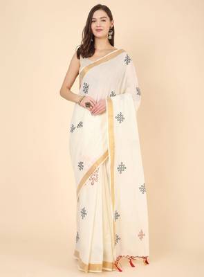 Zari pure cotton saree 1