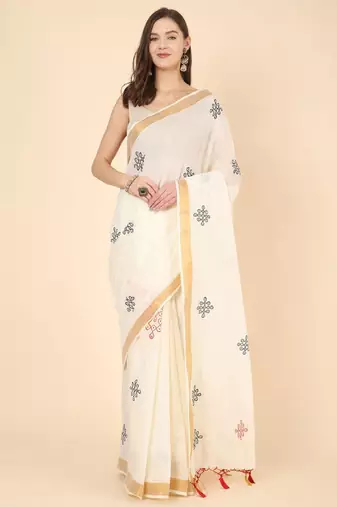 Zari pure cotton saree