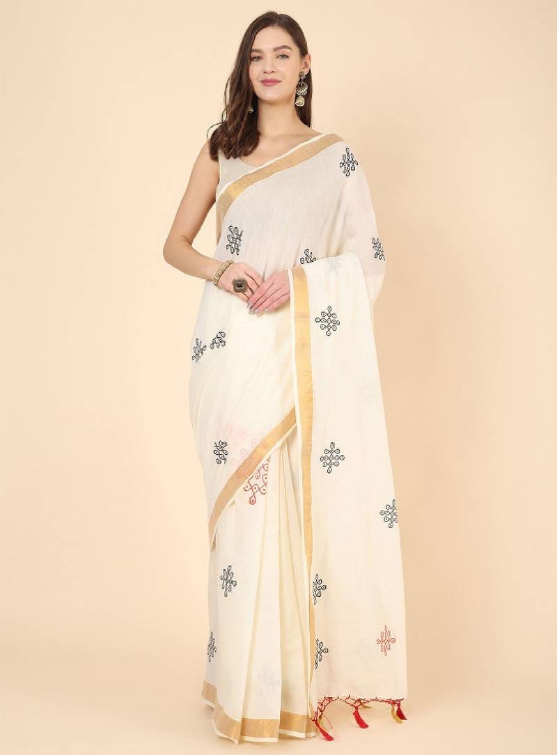 Zari pure cotton saree