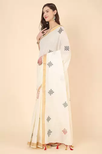 Zari pure cotton saree