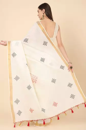 Zari pure cotton saree
