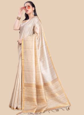 Zari saree with blouse piece 4