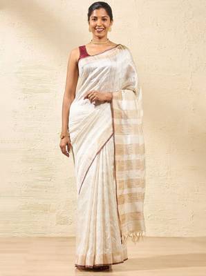 Striped zari bhagalpuri saree 2