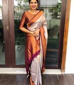 Woven design zari kanjeevaram saree