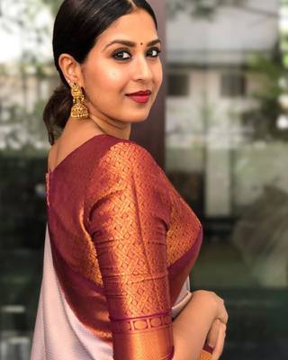 Woven design zari kanjeevaram saree 3