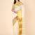 Woven design zari pure cotton kasavu saree