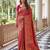 Magenta pink banarasi style paithani pure nylon satin  saree with heavy gold zari border