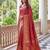 Magenta pink banarasi style paithani pure nylon satin  saree with heavy gold zari border