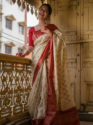 Woven design zari kanjeevaram saree 1
