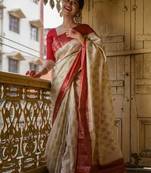 Woven design zari kanjeevaram saree