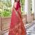 Magenta pink banarasi style paithani pure nylon satin  saree with heavy gold zari border