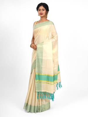Solid tissue zari kasavu saree 3