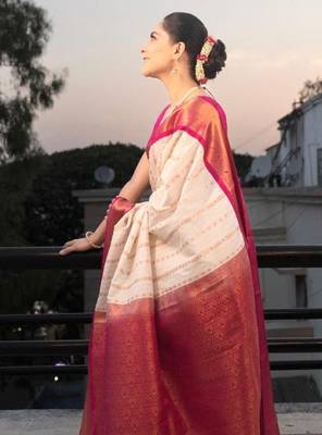 Woven design zari kanjeevaram saree 3