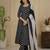 Black Jaipuri Printed Black Anarkali Gown with Dupatta Set Salwar Kameez