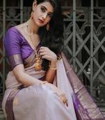 Woven design kanjeevaram saree