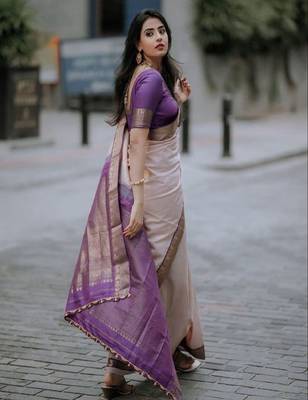 Woven design kanjeevaram saree 4