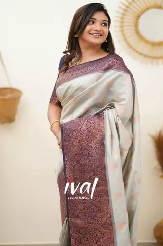 cream ethnic motifs zari woven silk blend kanjeevaram saree