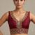 Maroon roman silk with coading sequence & beads work readymade blouse