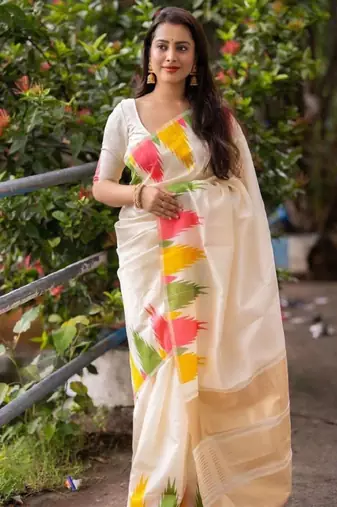 Woven design zari kanjeevaram saree