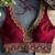 Maroon roman silk with coading sequence & beads work readymade blouse