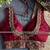 Maroon roman silk with coading sequence & beads work readymade blouse