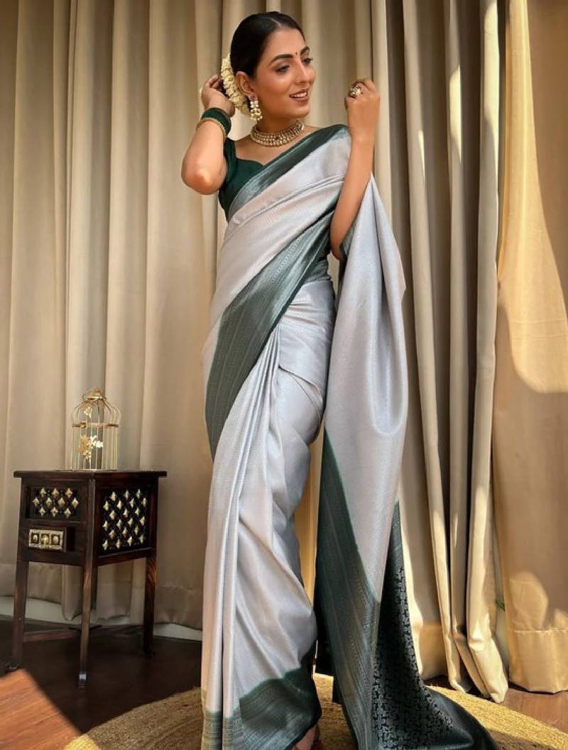 Woven design kanjeevaram saree