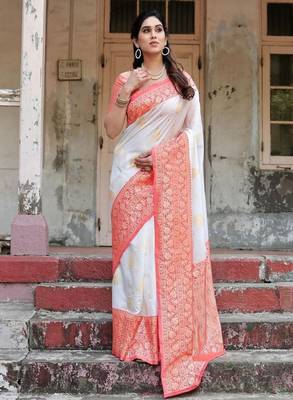 Woven design zari kanjeevaram saree 1