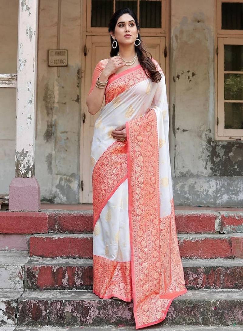 Woven design zari kanjeevaram saree