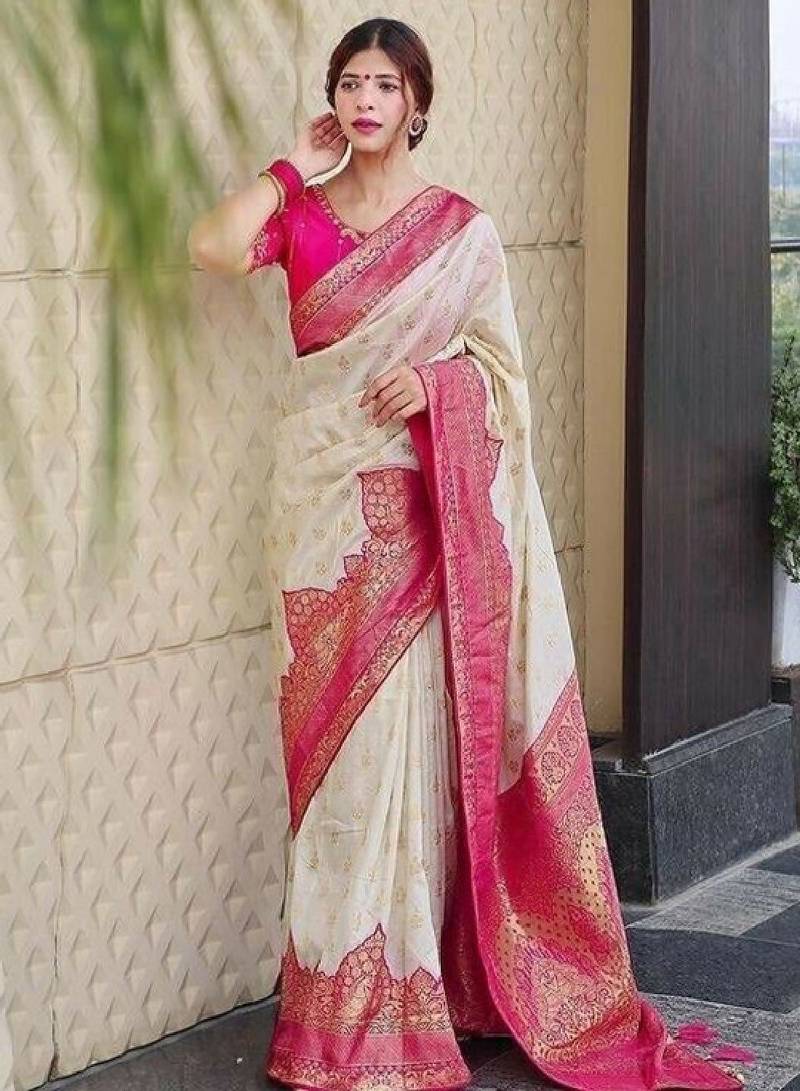 Woven design zari kanjeevaram saree