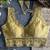 Gold roman silk with coading sequence & beads work readymade blouse