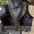 Black roman silk with coading sequence & beads work readymade blouse