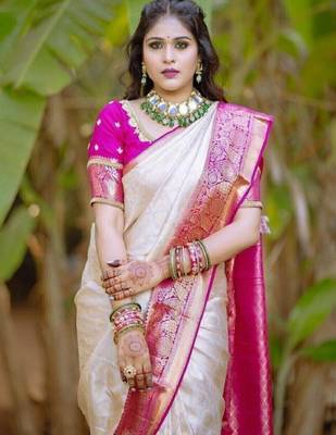 Woven design zari  kanjeevaram saree 1