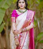 Woven design zari  kanjeevaram saree