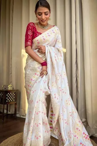 Woven design zari kanjeevaram saree