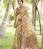 Woven design organza kanjeevaram saree