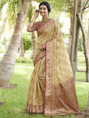 Woven design organza kanjeevaram saree 2